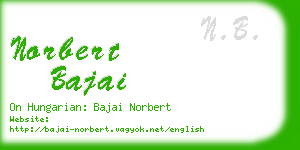 norbert bajai business card